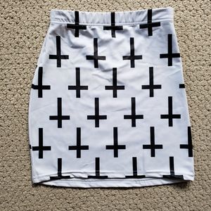 Blackmilk Cross of St Peter White Skirt